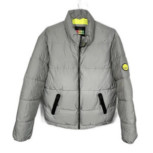 Reflective Streetstyle Puffer AE X YOUNG MONEY Silver Coat‎ Medium